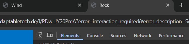 Browser tabs showing polymorphic or generic titles during analysis, supporting dynamic lure behavior rather than a static landing page